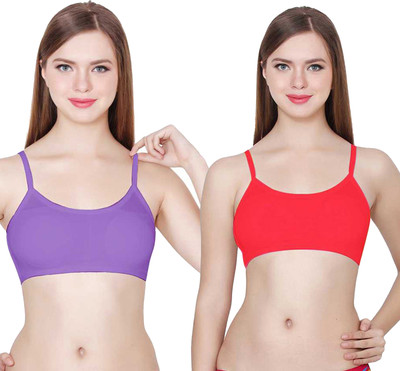 IndiRocks Women Full Coverage Lightly Padded Bra(Red, Purple)