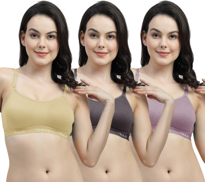Shyam Sons FLAIR NWBrezza Women Sports Non Padded Bra(Beige, Grey, Purple)