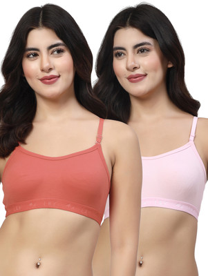 LILY 3321 Women Sports Non Padded Bra(Red, Pink)