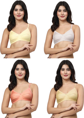 LILY egatniv Women Everyday Non Padded Bra(Yellow, White, Red, Beige)