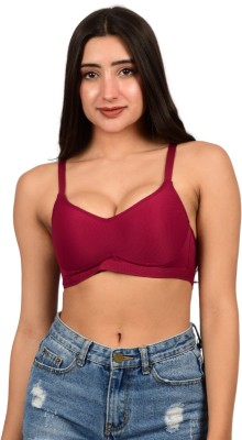 Bare Dezire Women T-Shirt Lightly Padded Bra(Maroon)