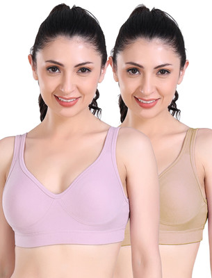 Shyam Sons FLAIR Curvv Women Sports Non Padded Bra(Purple, Brown)