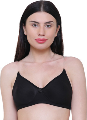 HouseOfCommon Women T-Shirt Non Padded Bra(Black)