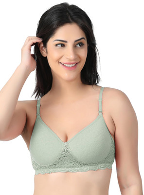 RAHA S.G Lingerie bra for women & girls Women T-Shirt Lightly Padded Bra(Green)