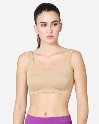 V Star VSAB06 Women Sports Non Padded Bra(Beige)