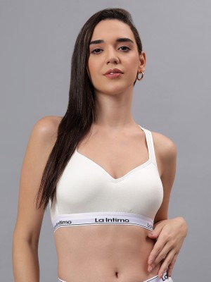 La inTimo Women Full Coverage Heavily Padded Bra(White)