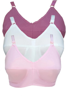 teenager Women Full Coverage Non Padded Bra(White, Pink, Purple)