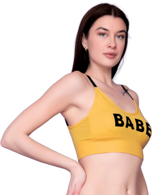 VIYES ENTERPRISE GBRA026 Women Full Coverage Lightly Padded Bra(Yellow)