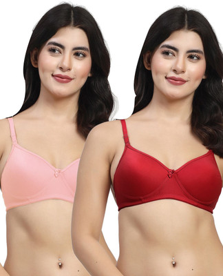 LILY maofcigamMino Women Everyday Heavily Padded Bra(Maroon, Pink)