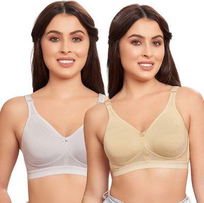 Maroon Women T-Shirt Non Padded Bra(Multicolor)