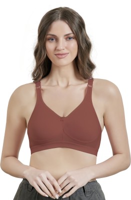 Maroon Women T-Shirt Non Padded Bra(Red)