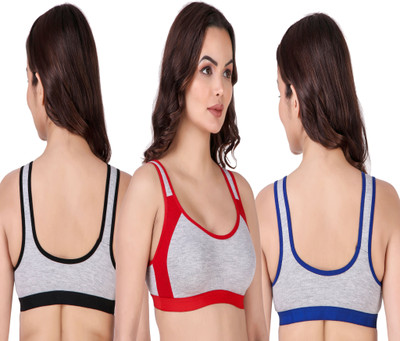 lufiya riru Women Sports Non Padded Bra(Multicolor)
