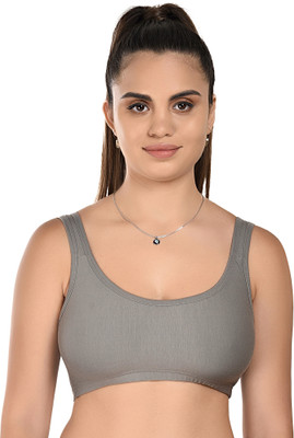 elina Plus size sports ultimate support Women Sports Non Padded Bra(Grey)