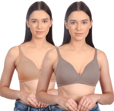 Vanila Women Everyday Lightly Padded Bra(Beige, Orange)