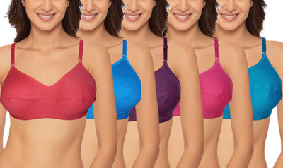 HOPESTAR Lilly Women Everyday Non Padded Bra(Red, Blue, Purple, Pink, Dark Green)