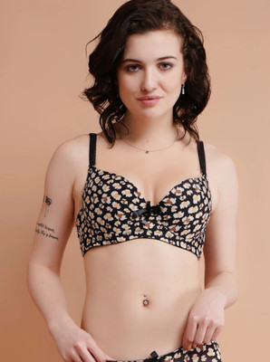 Lugo Imported 86.3 Women Everyday Lightly Padded Bra(Black)