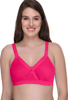 SONA Women's Super Fit Cotton Full Coverage Non-Padded Non-Wired Everyday Bra Women Minimizer Non Padded Bra(Pink)