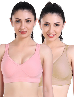 Shyam Sons FLAIR Curvv Women Sports Non Padded Bra(Pink, Brown)