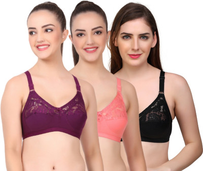 Layeba Women Full Coverage Non Padded Bra(Multicolor)