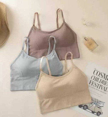 MAHEK CREATIVE Women Sports Lightly Padded Bra(Multicolor)