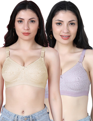 Shyam Sons FLAIR Dipali Women Minimizer Non Padded Bra(Brown, Purple)
