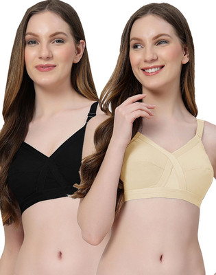 LILY C8811 Women Minimizer Non Padded Bra(Black, Beige)