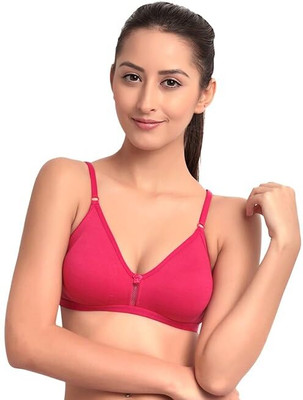 RAJORAMART Women Full Coverage Non Padded Bra Cotton Comfort Daily Wear Lingerie for Women Women Full Coverage Non Padded Bra(Pink)