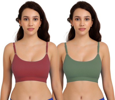 aamarsh Goma Bra Women Minimizer Non Padded Bra(Maroon, Green)