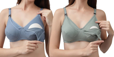 Sassy Secret ENG-MOM Women Maternity/Nursing Non Padded Bra(Multicolor)