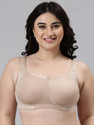 Enamor Full Coverage, Wirefree F048 Comfort Side Shaping Women Full Coverage Non Padded Bra(Red)