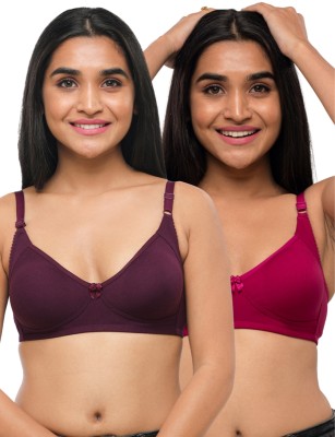 Lovable Contours Women T-Shirt Non Padded Bra(Maroon, Red)