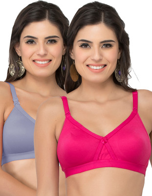 COLLEGE GIRL CG1304 Women Minimizer Lightly Padded Bra(Pink, Grey)