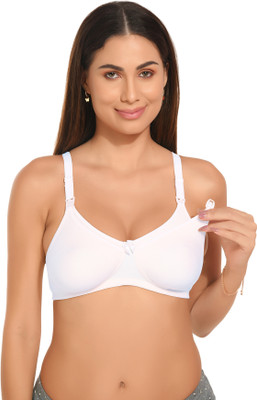 elina Women Maternity/Nursing Non Padded Bra(White)