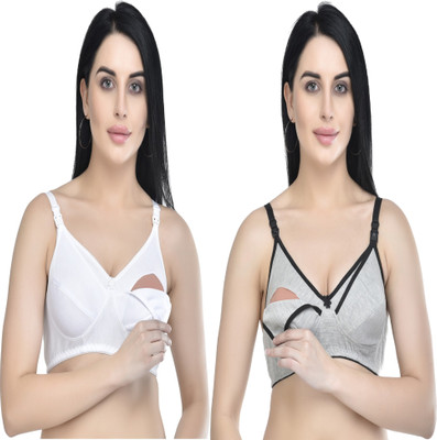 AVLVI CARE PREMIUM Women Maternity/Nursing Non Padded Bra(Multicolor)