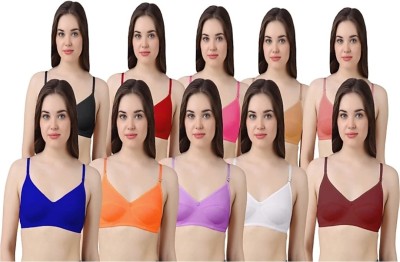 PIYURZ Women Full Coverage Non Padded Bra(Multicolor)