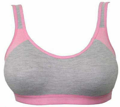 G K ENTERPRISE Women Sports Non Padded Bra(Pink)