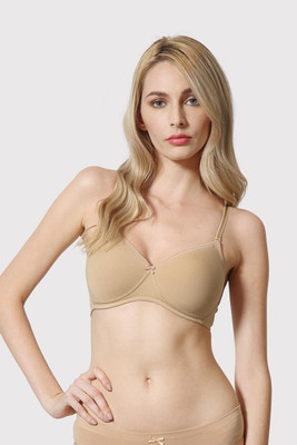 VAN HEUSEN Antibacterial And Wireless 16 Hours Of Comfort Women Full Coverage Lightly Padded Bra(Beige)