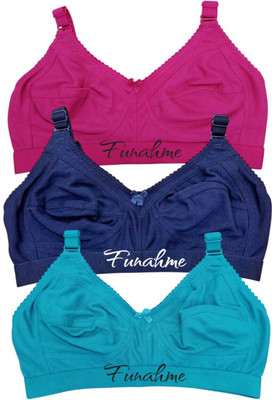 Funahme Women Full Coverage Non Padded Bra(Multicolor)