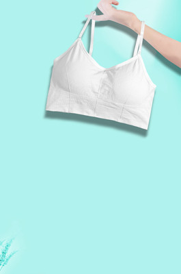 REVAFAB Women Full Coverage Lightly Padded Bra(White)
