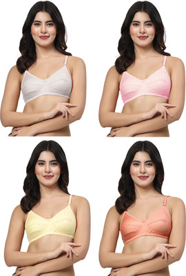 LILY egatniv Women Everyday Non Padded Bra(Pink, White, Red, Yellow)