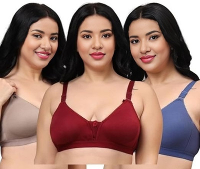 Mollis Women T-Shirt Non Padded Bra(Multicolor)