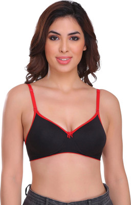 SONA by SA-51 SA-51 Women T-Shirt Lightly Padded Bra(Black)