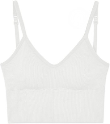 Kalptarucreation Women Sports Lightly Padded Bra(White)