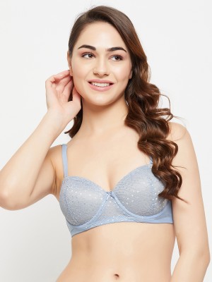 Clovia Women Balconette Lightly Padded Bra(Blue)