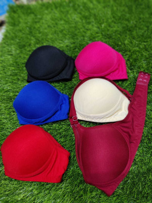 Piylu Women T-Shirt Heavily Padded Bra(Multicolor)