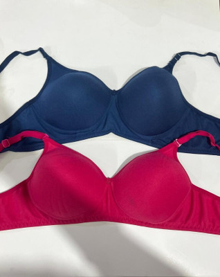 Minahil Textiles Women Push-up Non Padded Bra(Multicolor)