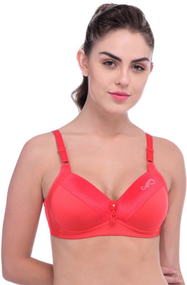 TOMKOT Seamless Full Covrage Side Bulge Covrage Women Push-up Lightly Padded Bra(Red)