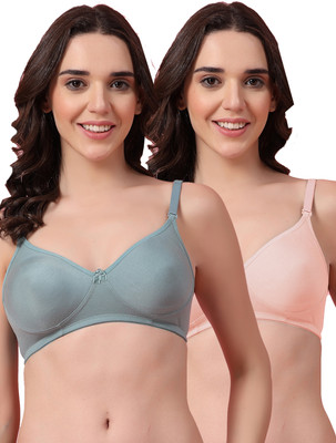 Shyam Sons FLAIR Feminaa Women T-Shirt Non Padded Bra(Green, Orange)