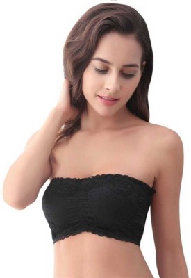 Convious Women Bandeau/Tube Lightly Padded Bra(Black)