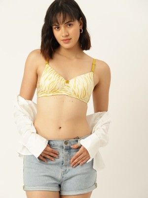 Dressberry Women T-Shirt Lightly Padded Bra(Gold)